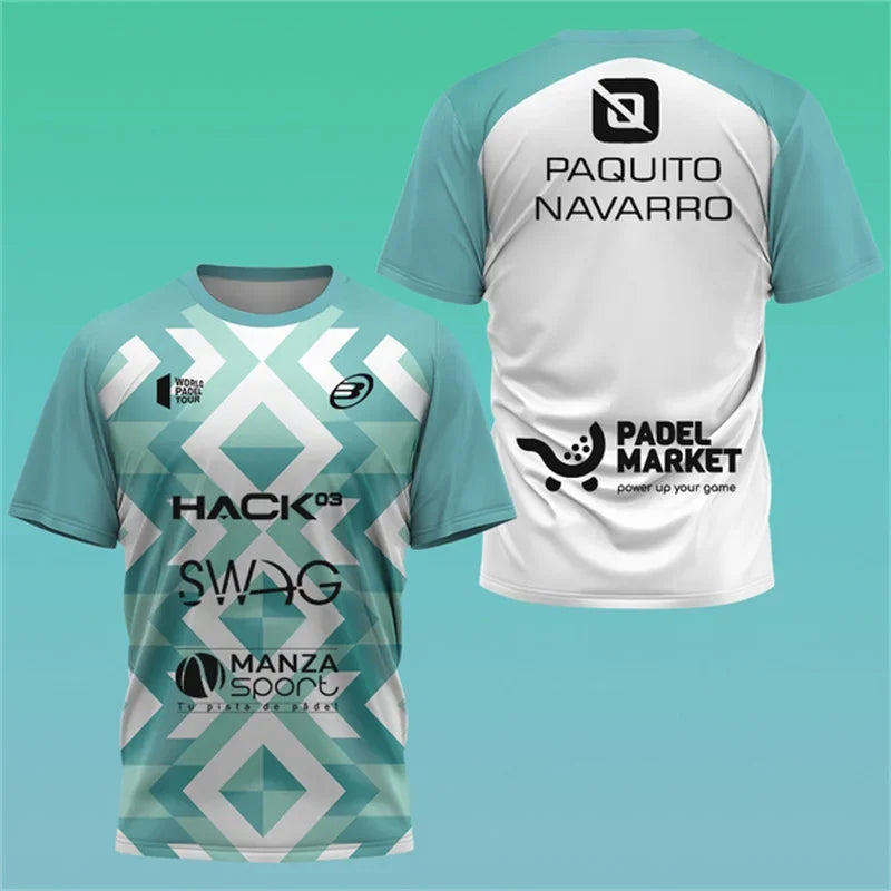 Men's tennis sports T-shirt, badminton and table tennis training clothes, boutique style, suitable for summer, short sleeves, lo