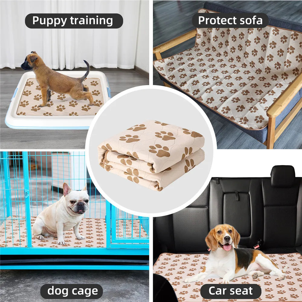 Pet Dog Diaper Mat Waterproof Reusable Training Pad Urine Absorbent Environment Protect Diaper Mat Washable Dog Car Seat Mat
