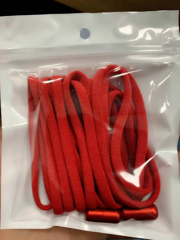 No Tie Elastic Stretchy Shoelaces Capsule Metal Lock, Tieless for Sneakers Shoe Accessories, Adjustable Durable One Size Fit All