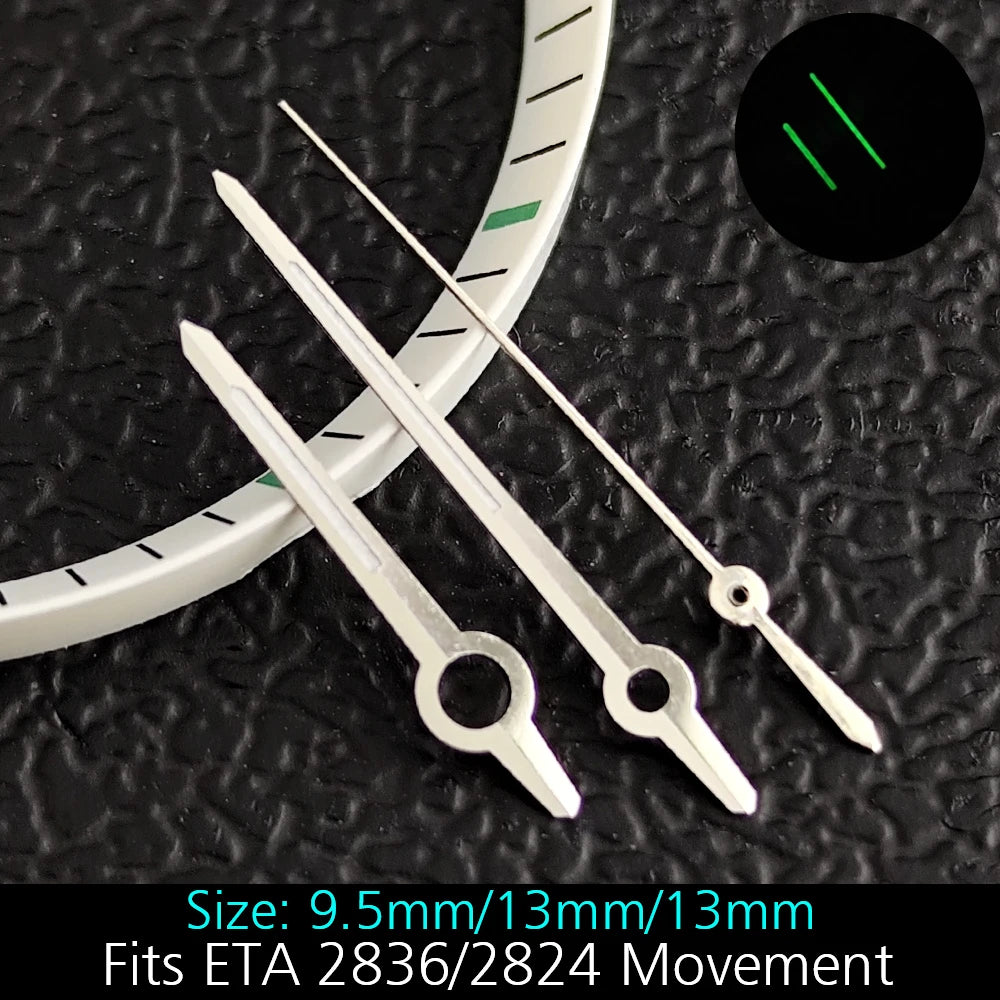High Quality ETA-Series Hands Green Super Luminous Fits ETA 2824 2892 2836 2834 Movement Watch Accessories Watches For Men