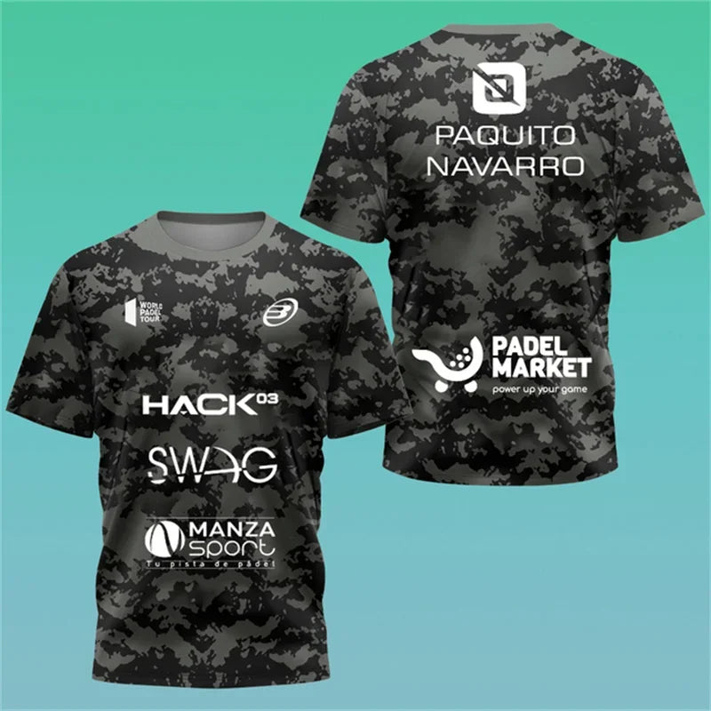 Men's tennis sports T-shirt, badminton and table tennis training clothes, boutique style, suitable for summer, short sleeves, lo