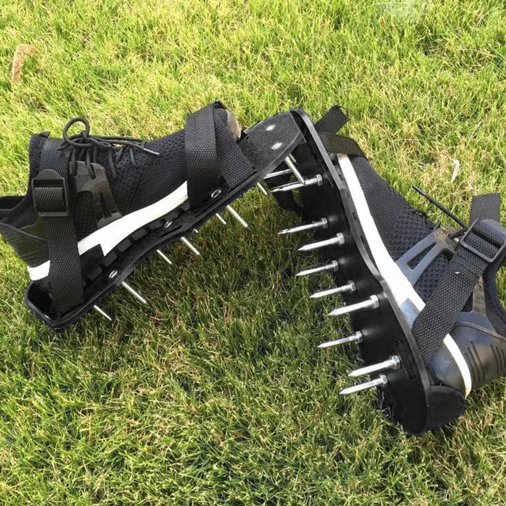 Lawn Aerator Shoes Aerator Spiked Sandals with Adjustable Strap Grass Spiked Shoes Anti-Slip for Yard Patio Garden