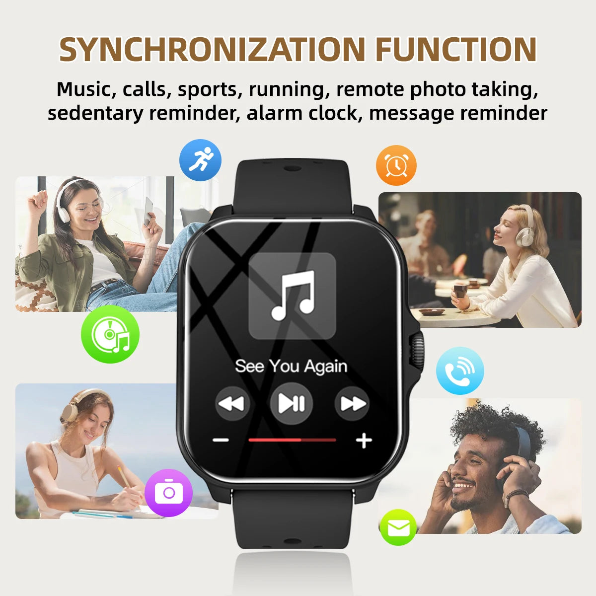 2026 1.83-inch Smartwatch Bluetooth Call Voice Assistant Music Player  Outdoor Sport Fitness Partner Data Records Men Women