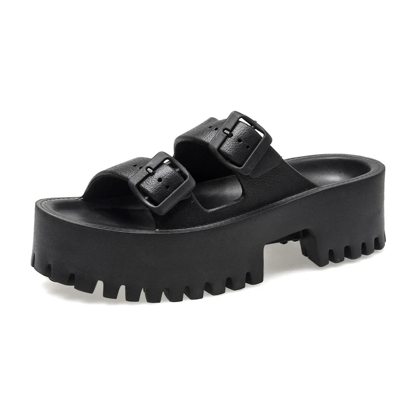 Summer Women Slippers Platform Clogs Garden Shoes Outdoor Beach Sandals Female Casual Indoor Home Bathroom Slides Chunky Mules