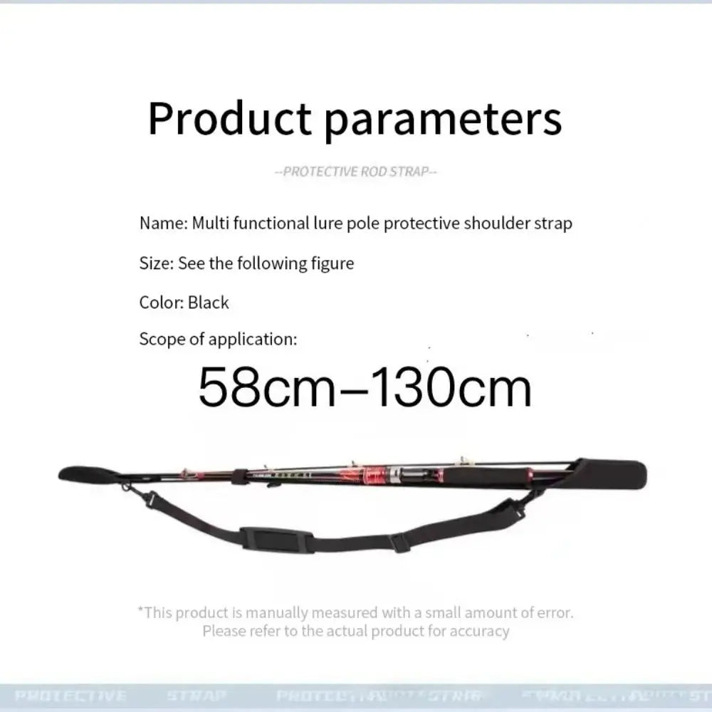 Fishing Rod Storage Bag Adjustable Fishing Rod Shoulder Belt Portable Fishing Rod Belt Protector Reel Fishing Accessories