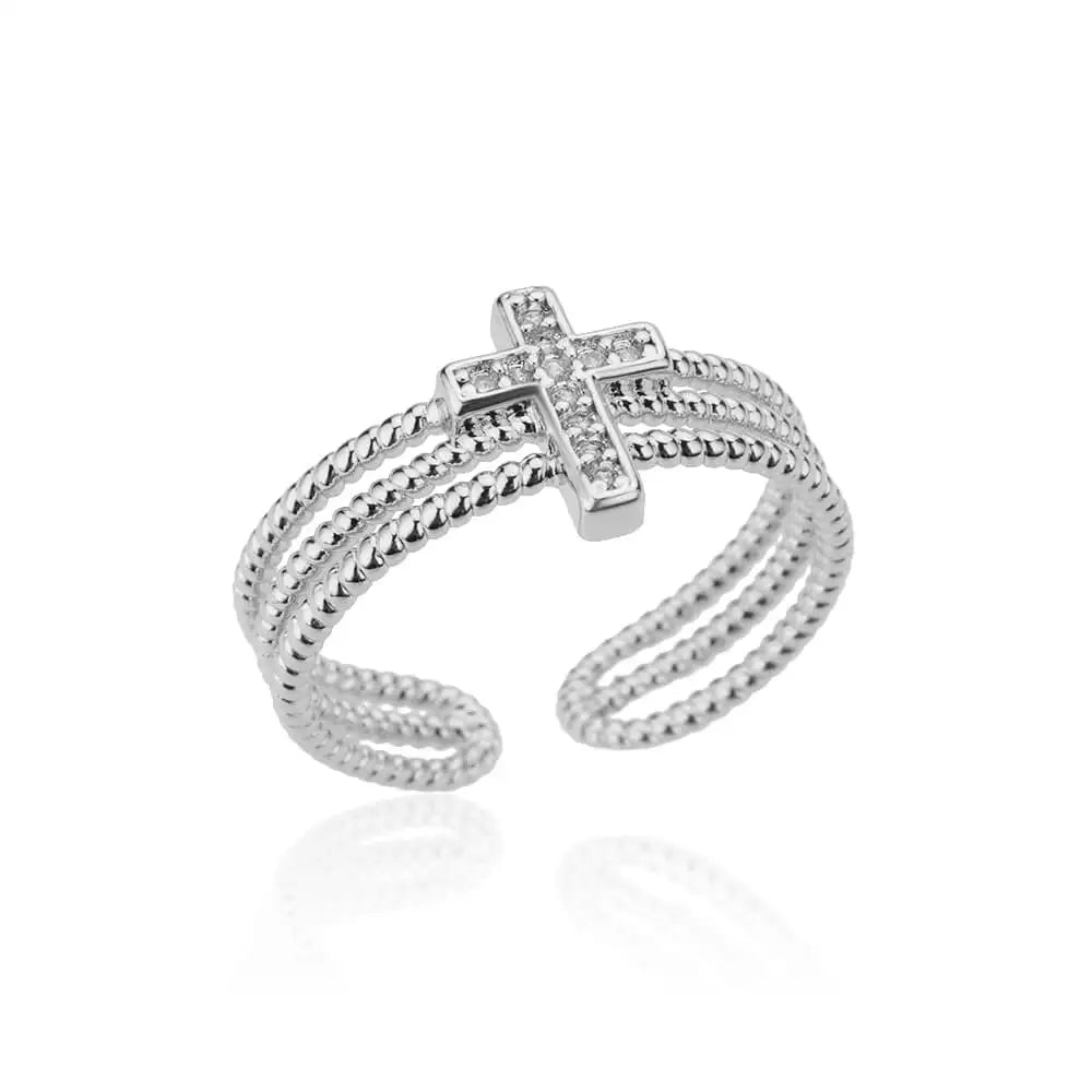 Zircon Double Star Rings For Women Gold Color Stainless Steel Opening Stars Finger Ring Wedding Party Aesthetic Jewelry Gift