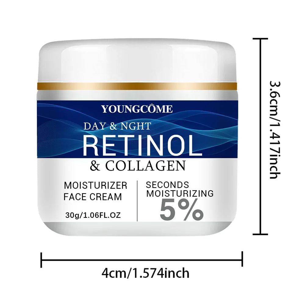 YOUNGCOME Collagen Retinol Hyaluronic Acid Facial Cream Anti Aging Firming Lifting Fade Fine Lines Whitening Moisturizing
