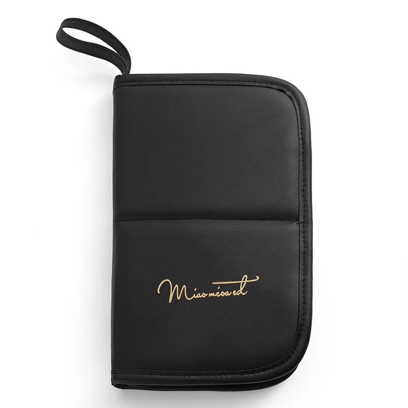 Makeup Brush Case Makeup Brush Holder Travel Waterproof Cosmetic Bag Stand-up Foldable Makeup Cup With Zipper Makeup Brush Bag
