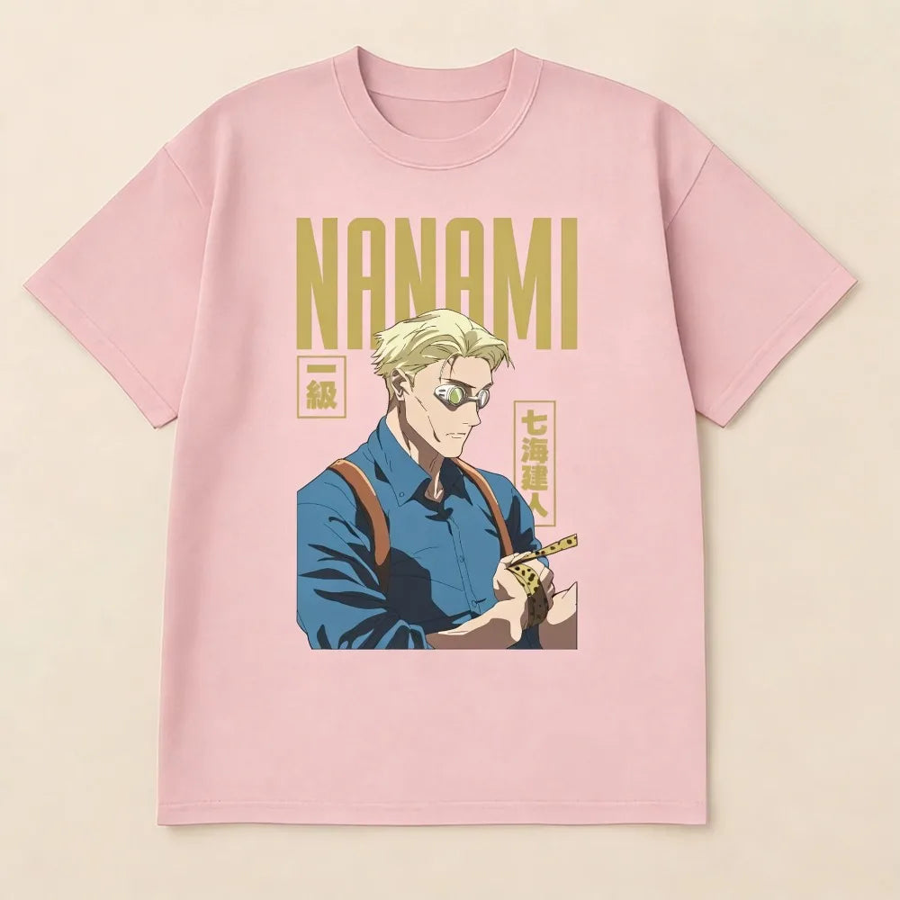 2026 New Jujutsu Kaisen Nanami Kento Printed Short Sleeve T-shirt Men's and Women's T-shirt Men's Tops Sports T-shirt Y2K Tee