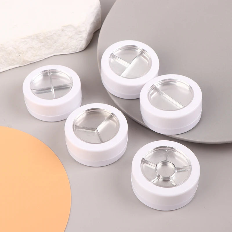 Empty Eye Shadow Case Makeup Palette Box Plastic Skylight Clear Lid Aluminum Pan Round Creamy Concealer Container