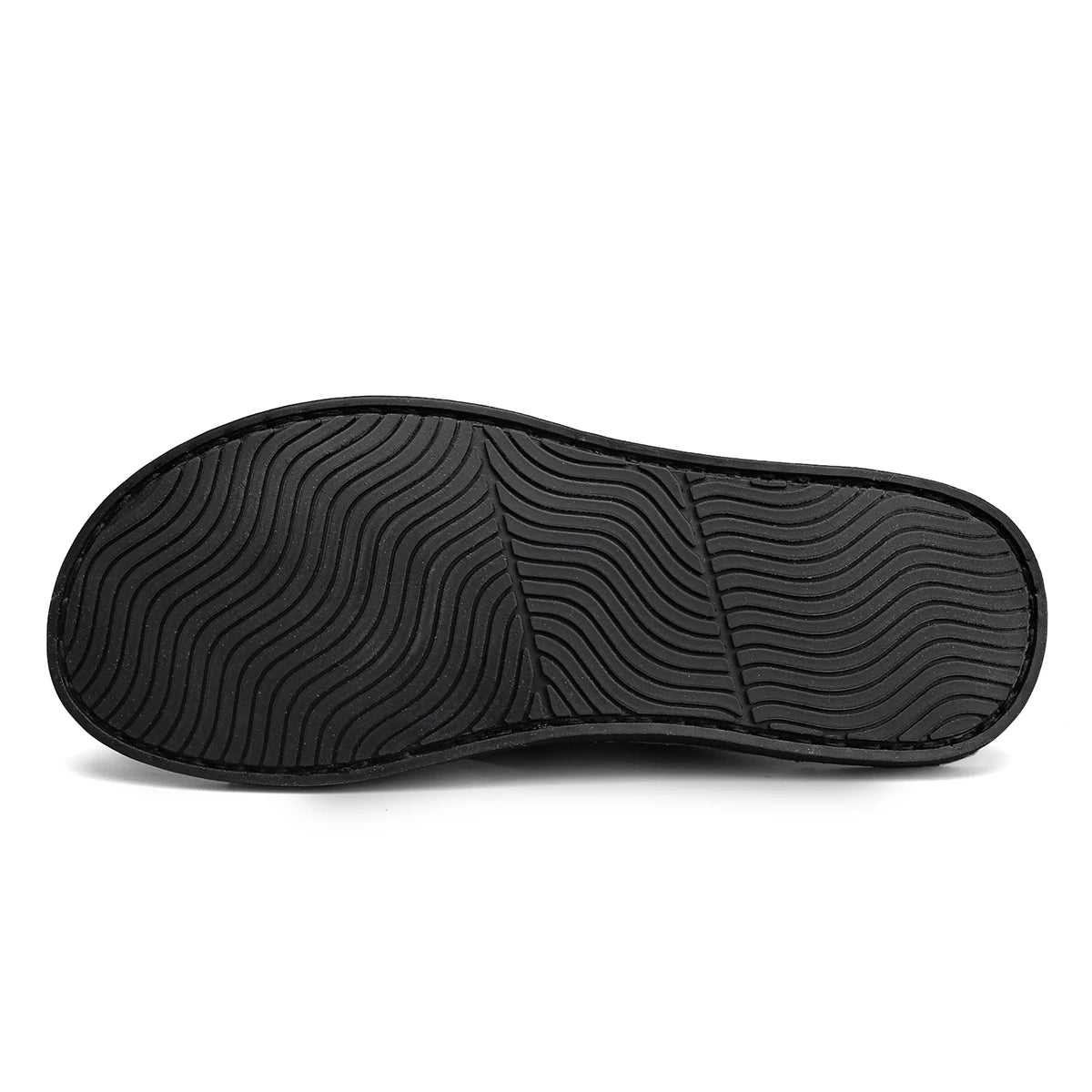 Summer Mens Flat Leather Slippers Slides Slip-on Sandals Thin Soles Retro Style Anti-skid Breathable Comfortable Big Size 48 49