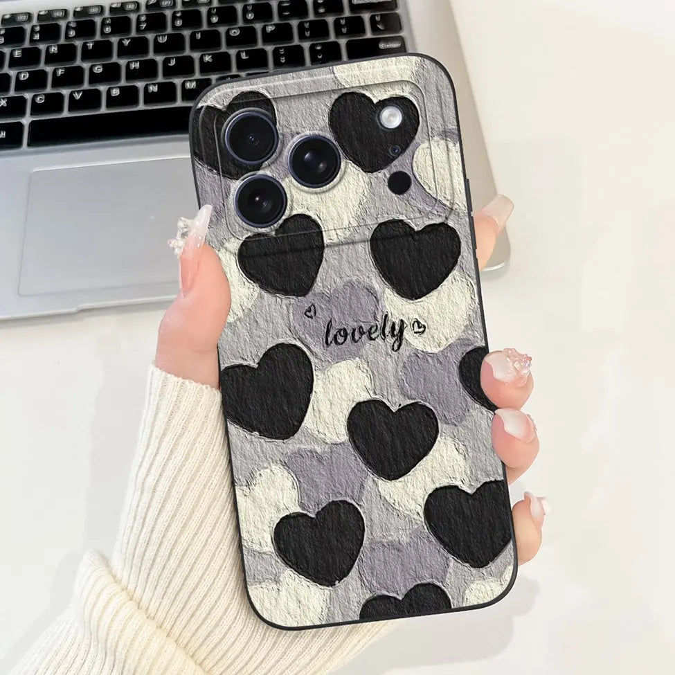 For iPhone 17 Pro Case Silicone Luxury Flowers Cute Kawaii Funny Painted Cover For iP 17 Pro Phone Case A3256 A3522 A3523 A3524