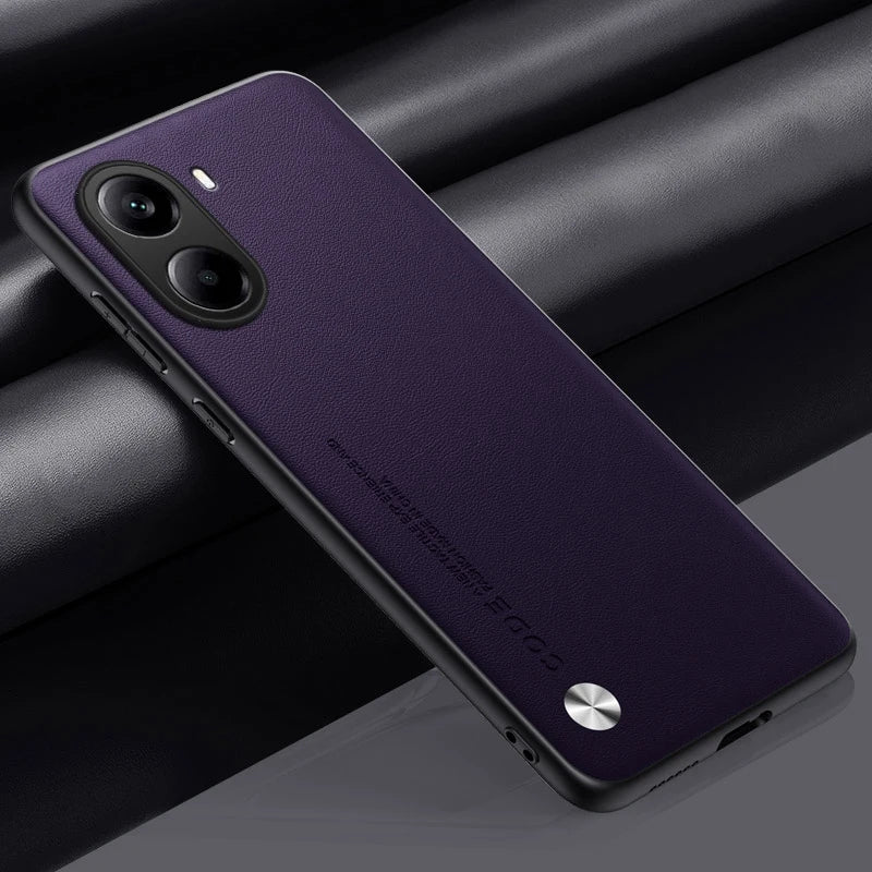Luxury Leather Phone Case For Xiaomi Poco X7 Pro 5G X7Pro Protective Cover Matte Silicone Shockproof Case For PocoX7 Pro Coque
