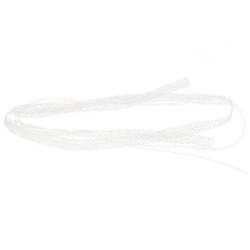 Y2k Bowknot Choker Necklaces for Women Sexy Black White Lace Short Clavicle Chain Gothic Aesthetic Jewelry Fashion Jewelry Gifts