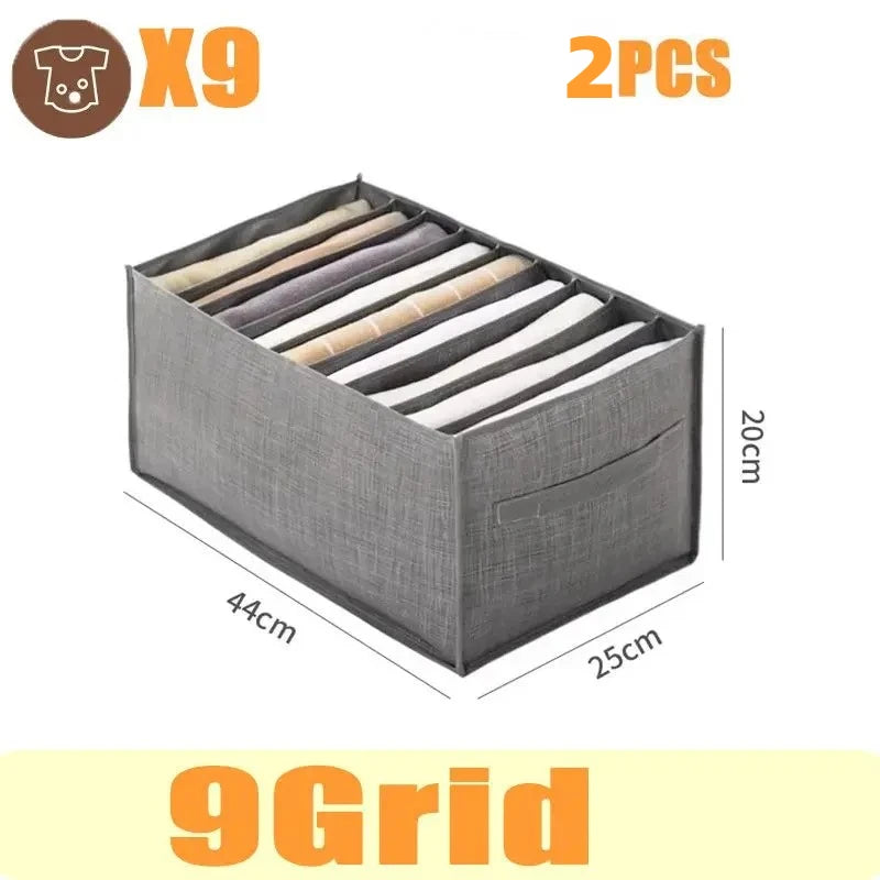 Closets Clothes Organizer Foldable Clothing Underwear Jeans Storage Box Drawer Organizer with Handles Wardrobe OrganizersDivider