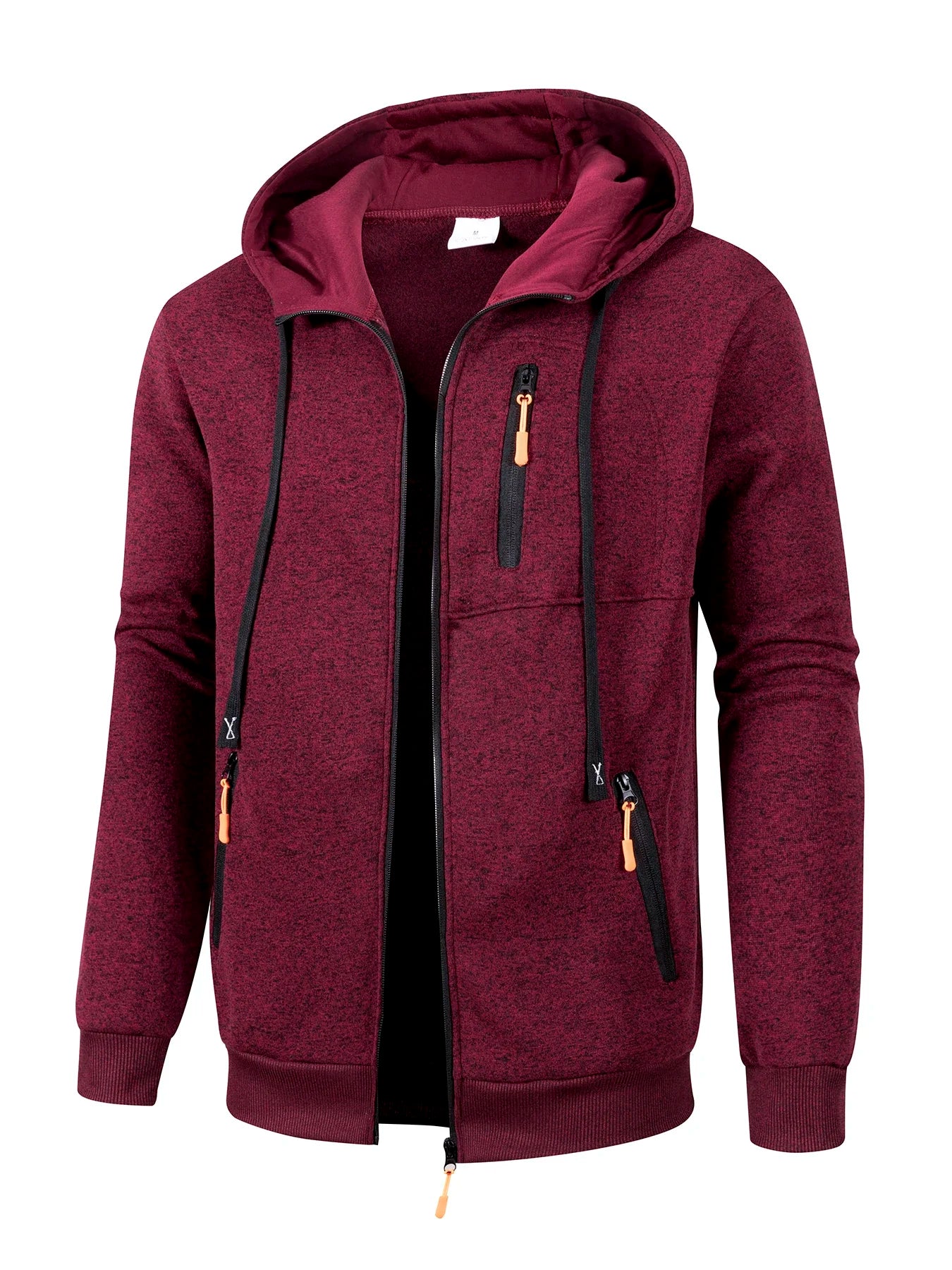 Men's Sports Jacket Long Sleeve Sweatshirt Zipper Design Hooded Cardigan Coat Men Sportswear Slim Fit Casual Jacket Clothing
