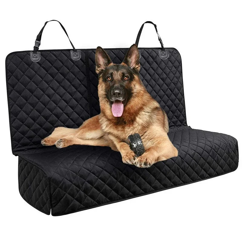 Waterproof Dog Car Seat Cover with Middle Armrest Opening, Non Slip Rear Seat Protector Mat, Universal Pet Travel Carrier