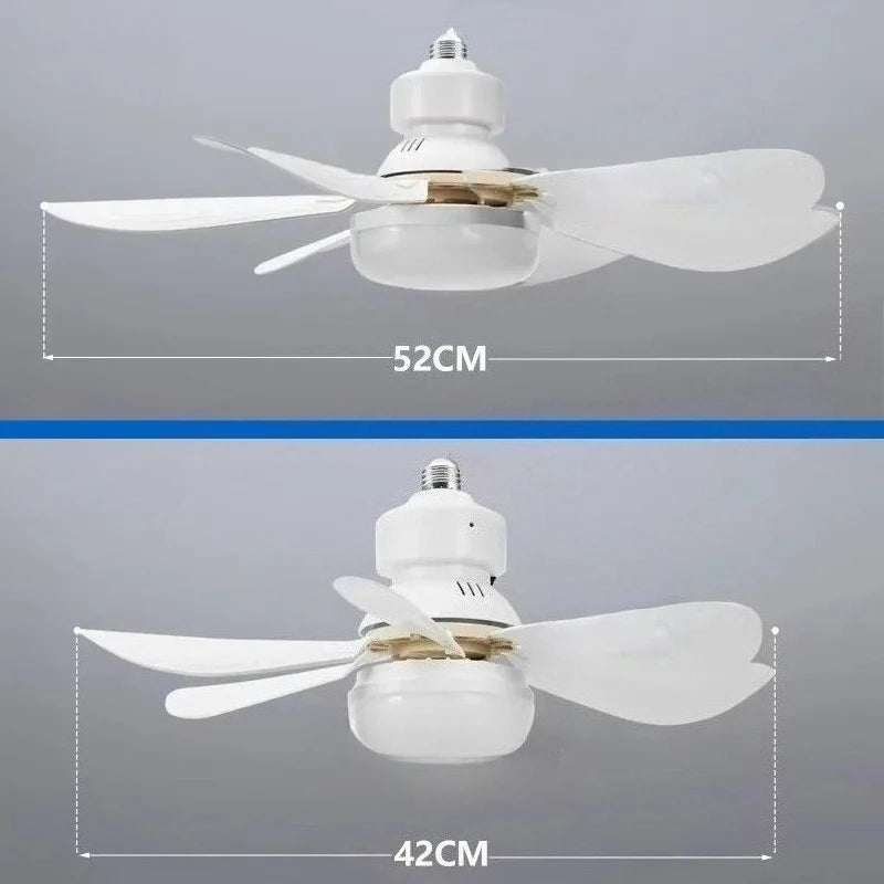 LED 30W Ceiling Fan Light E27 with Remote Control for Dimming Suitable for Living Room Study Household Use 85-265V