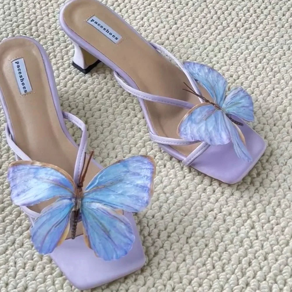 1Pair Thai Fairy Butterfly Flower Shoe Buckles Phalaenopsis Shoe Flower Sandals Sweet Butterfly Orchid Shoe Accessory Shoe Clips