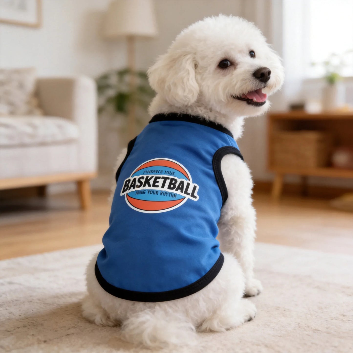 Summer Pet Clothes Breathable Mesh Dog Cat Jersey Cute Puppy Kitten Vest Shedding Control Apparel Holiday Party Dog Clothing