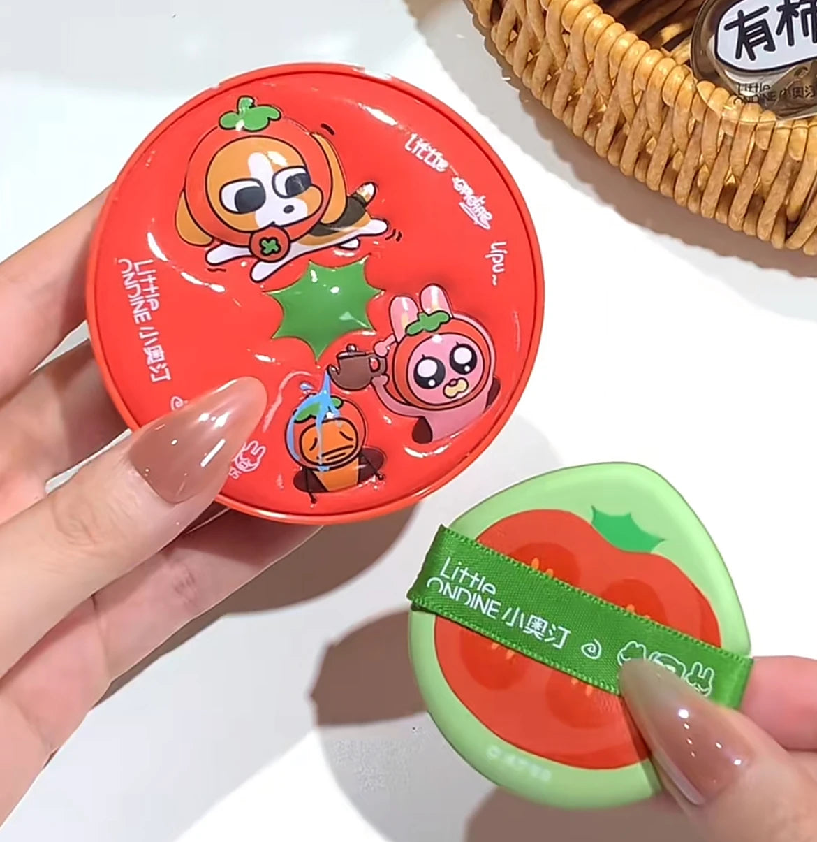 Little Ondine Foundation Air Cushion Cream Cute Carton Xiaoaoting Foundation Makeup Cosmetics