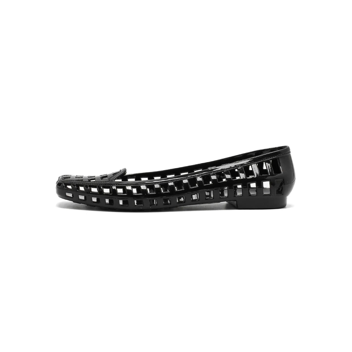 2025 women's new jelly shoes shallow mouth sandals, PVC outdoor casual square toe sandals, lazy people step on them sandals