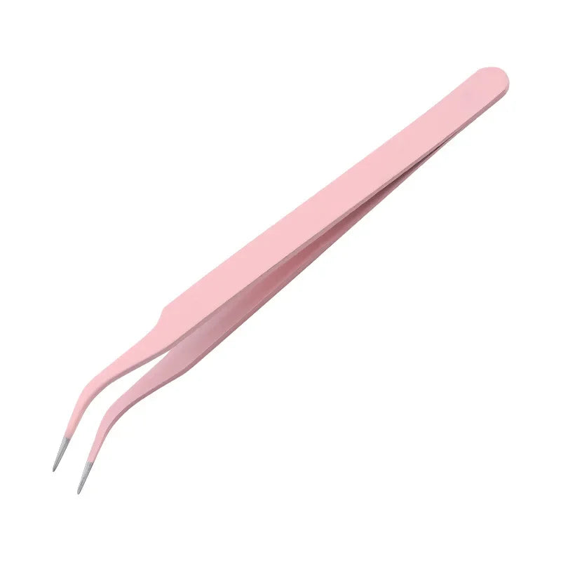 Eyebrow Tweezers Stainless Steel Slant Tip Hair Removal Makeup Tool Kit Eyelashes Extension High Precision Anti-Static Tweezers