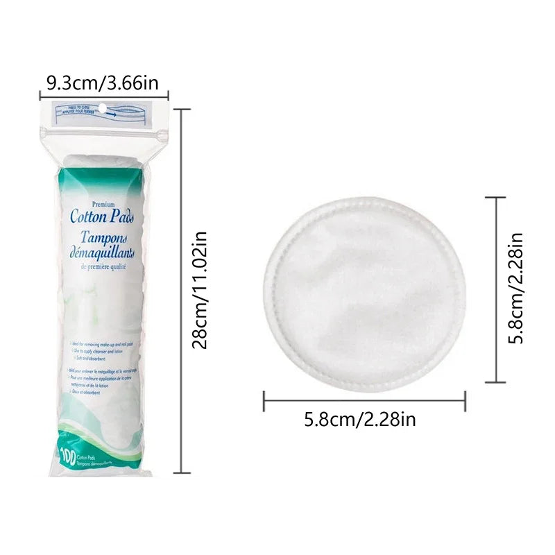 Multi-Use Cotton Makeup Remover Pads Adequate Face Cleansing Soft Exfoliating Cotton Rounds for Makeup Removal and Facial Skin