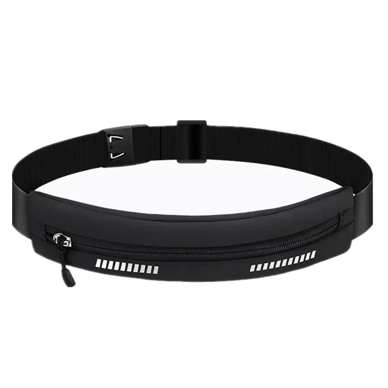 Running Belt with Large Phone Holder,Adjustable Waterproof Sports Waist Bag with Zipper Pocket,Reflective Strips Jogging Fitness