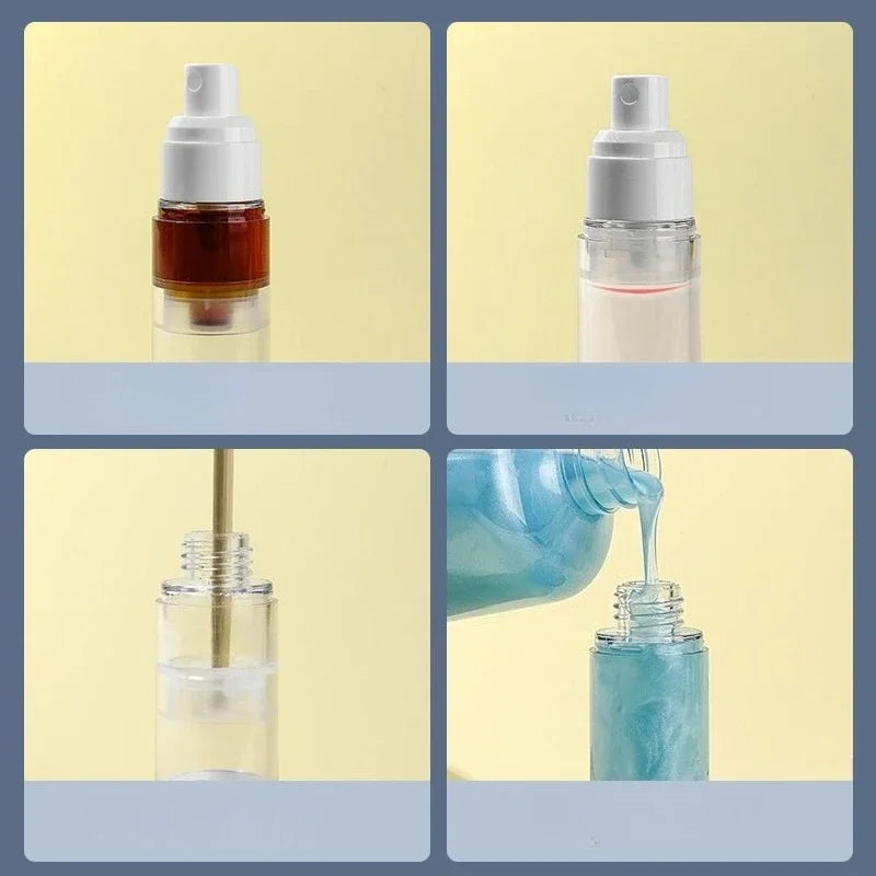 10/15/30/50/80/100ML  Clear  Airless Cream Pump Bottle Refillable Empty Bottle Travel Vacuum Airless Container Makeup Bottle