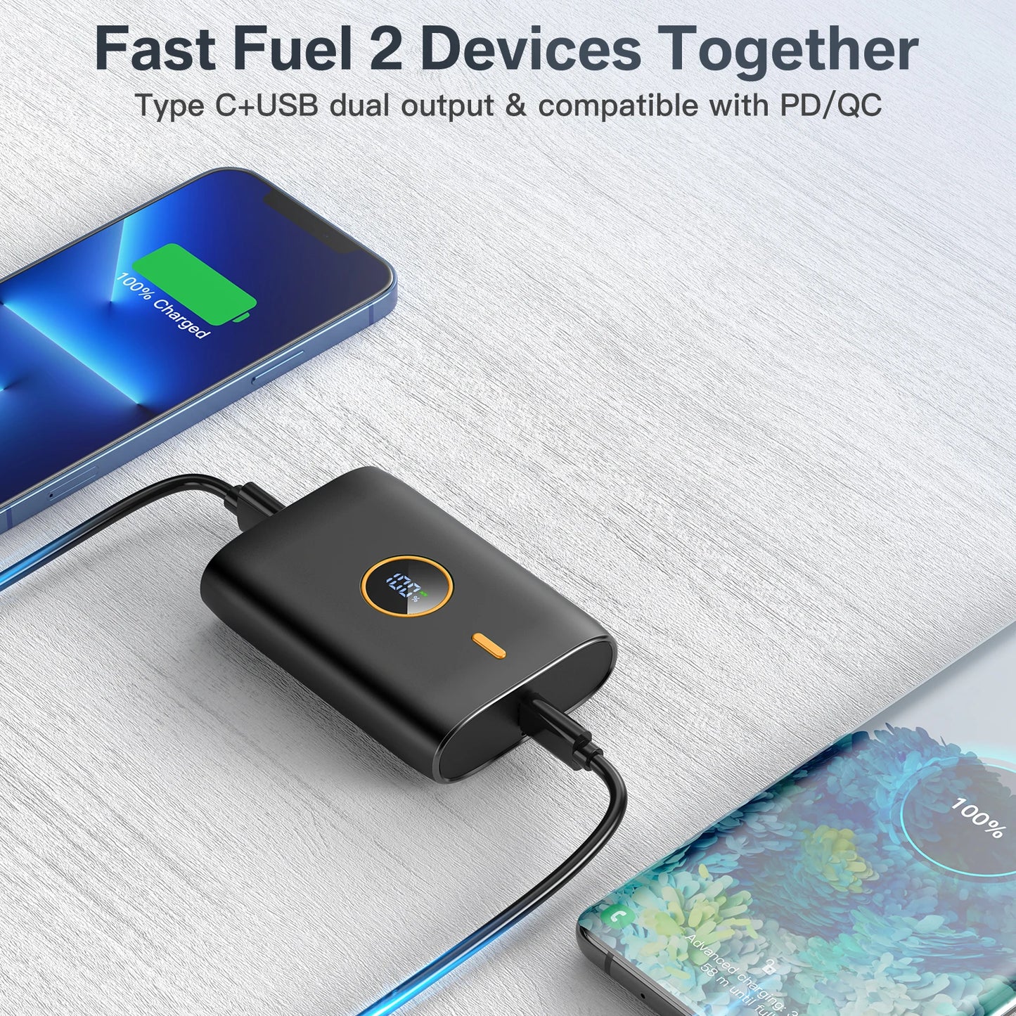 Hagnus Power Bank 22.5W Fast Charging 10000mAh Powerbank USB C Input & Output Quick Charge Portable External Battery for Iphone