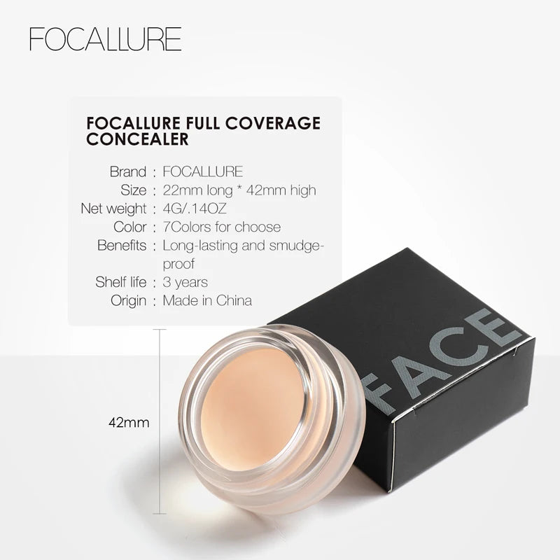 Wholesale FOCALLURE Waterproof Full Coverage Concealer Cream Oil-control Moisturizing Lightweight Foundation Makeup Cosmetics