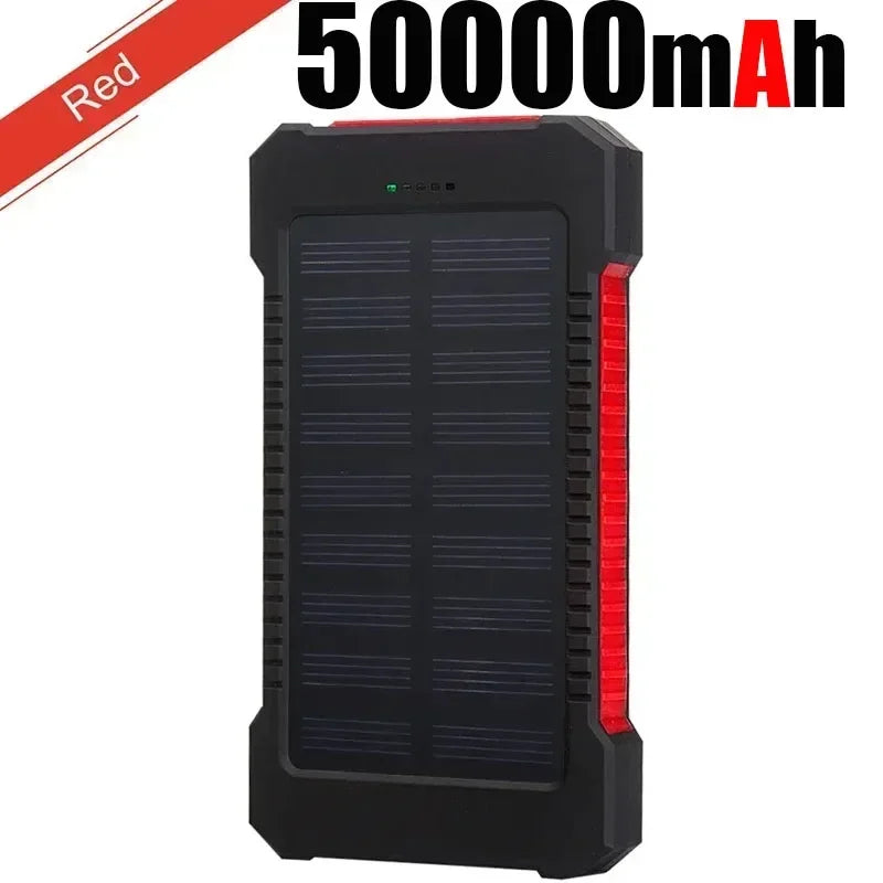 OnePlus 200000mAh Solar Power Bank Portable Large Capacity Charger Compatible USB-A And USB-C With Flashlight For IPhone Huawei