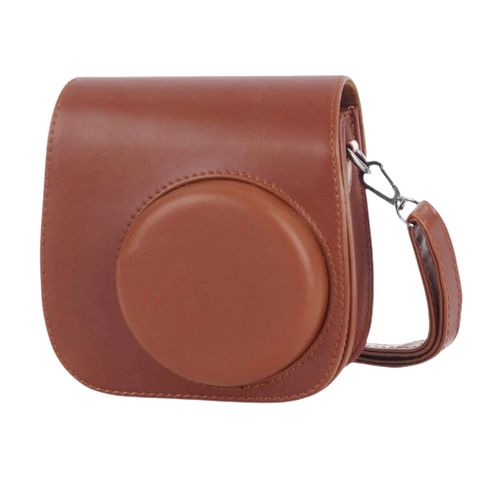 Retro Instant Camera Protective Case Camera Shoulder Bag PU Leather Lightweight Accessories for Fujifilm Instax Mini 12/11/9/8