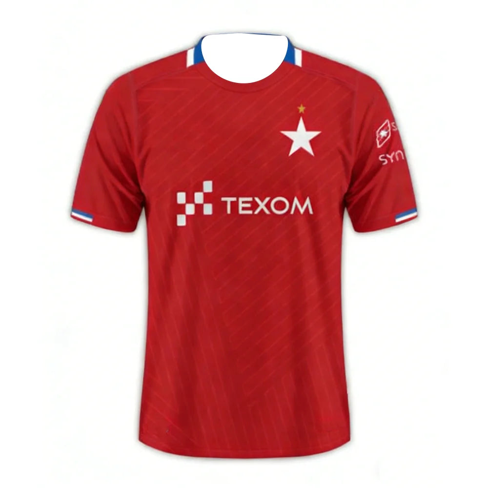 Wisła Kraków 2026 Team Short Sleeved Shirt Breathable Quick Drying Sports T-Shirt for Polish League Fans New Model