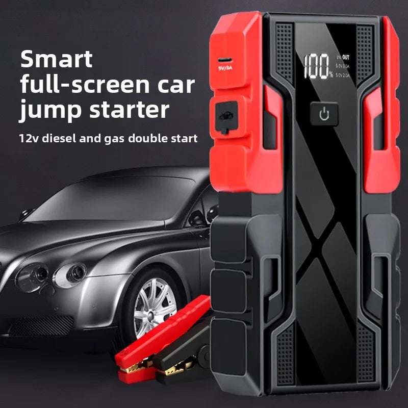 6000mAh large capacity 12V car emergency start power supply, portable power bank,  can be used for lighting and USB charging