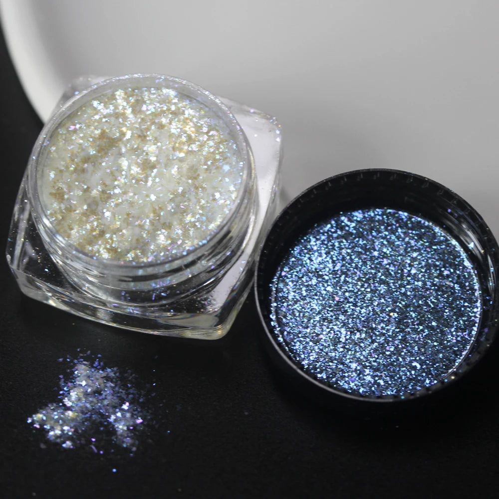 100colors Cosmetic Diamond Highlighter Pigment Eyes Loose Powder Makeup Pearlescent Shiny Eyeshadow Lipgloss Resin Craft DIY