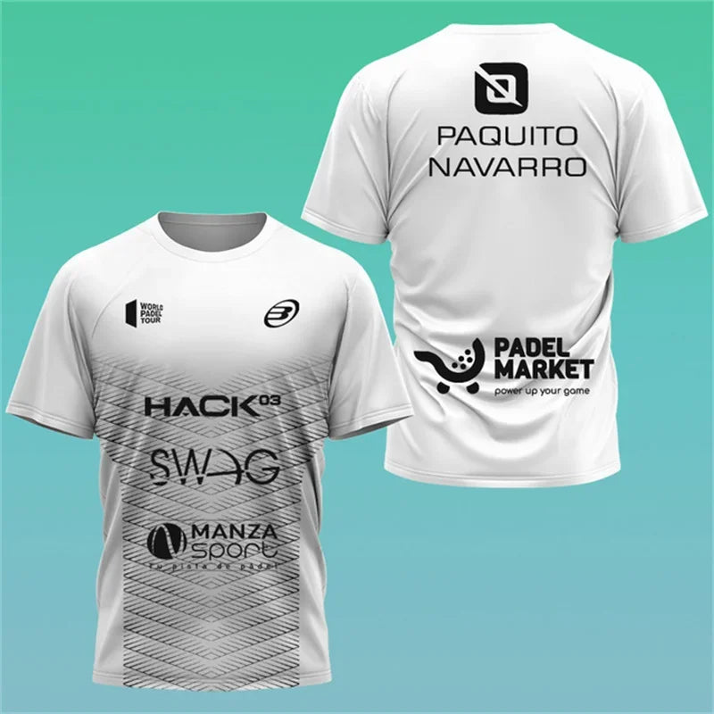 Men's tennis sports T-shirt, badminton and table tennis training clothes, boutique style, suitable for summer, short sleeves, lo
