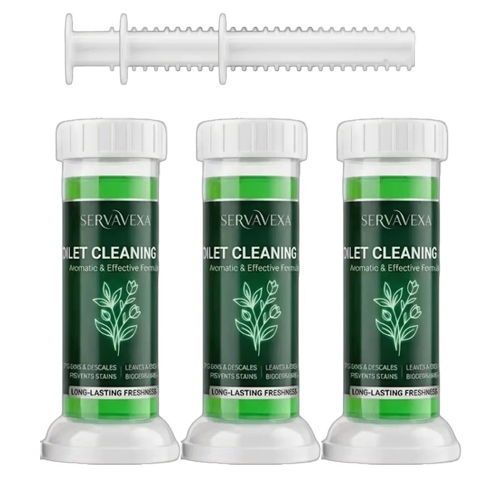 SERVAVEXA 5Pcs Toilet Cleaning Gel Stamp Aromatic Deodorizer Flower Bowl Cleaner Automatic Long Lasting Descaling Bathroom Tools