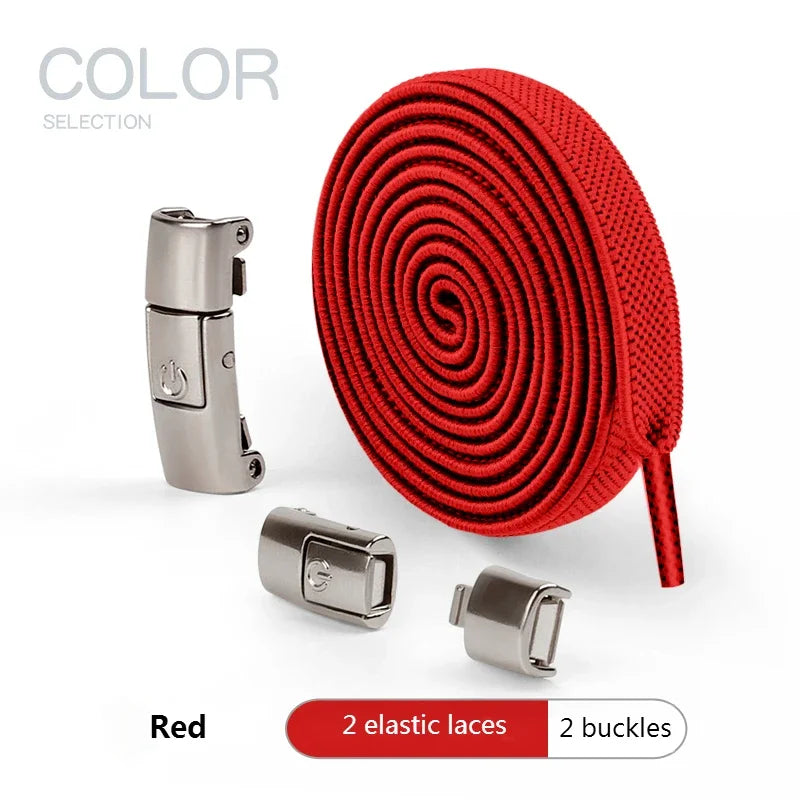 New Press Lock Shoelaces Without ties Gradient Flats Elastic Laces Sneakers Kids Adult No Tie Shoe laces for Shoes Accessories