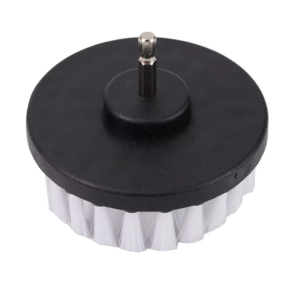 1pc Soft Drill Brush Attachment 4inch For Cleaning Carpet & Leather And Upholstery Glass Car Tires Electric Scrubber Drill