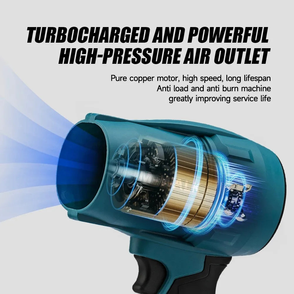 Makita 30000RPM Brushless Electric Turbo Blower Jet Fan 200M/S Handheld Leaf Dust Blowing Tool For Makita 18V Battery Pin