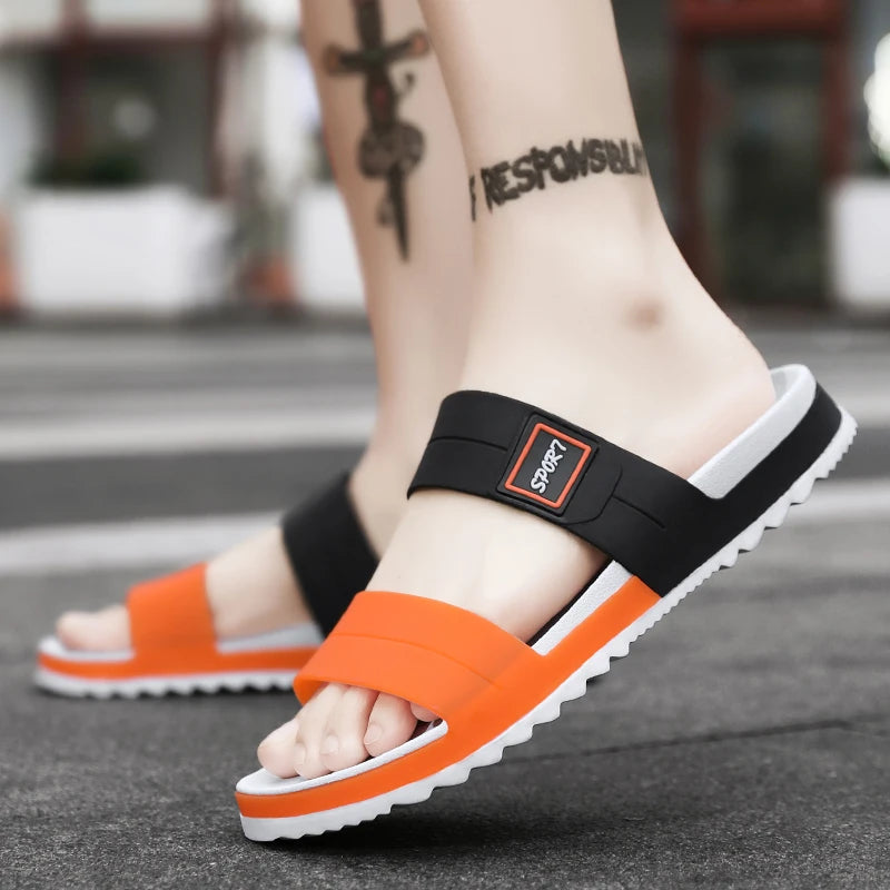 New slipper men's non-slip jelly sports casual wear-resistant sandals men wear flip-flops on the beach sandals