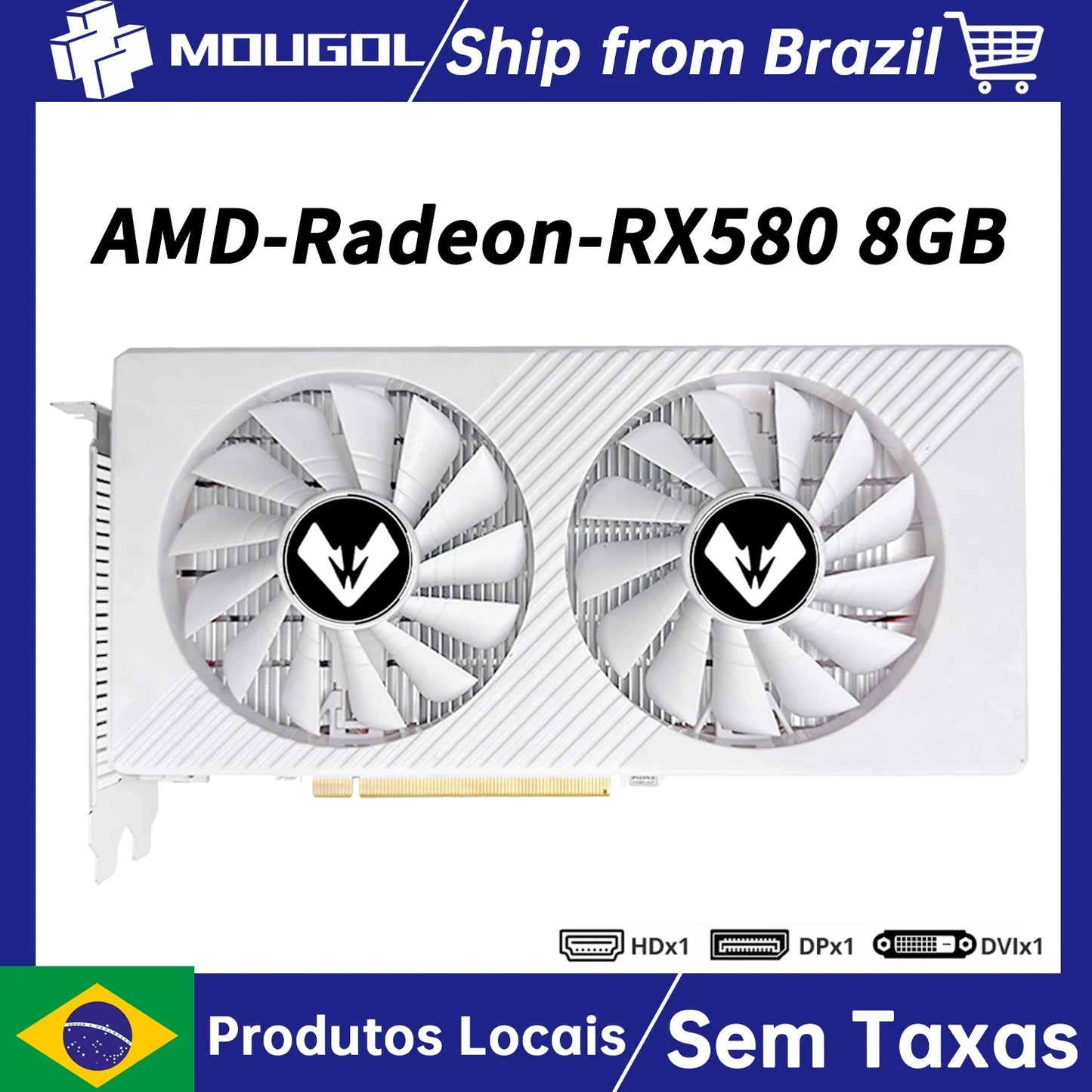 MOUGOL AMD Radeon Series Graphics Cards RX580 RX5500XT RX5700 8GB RX65000XT 4GB Gaming placa de vídeo For Desktop Computers
