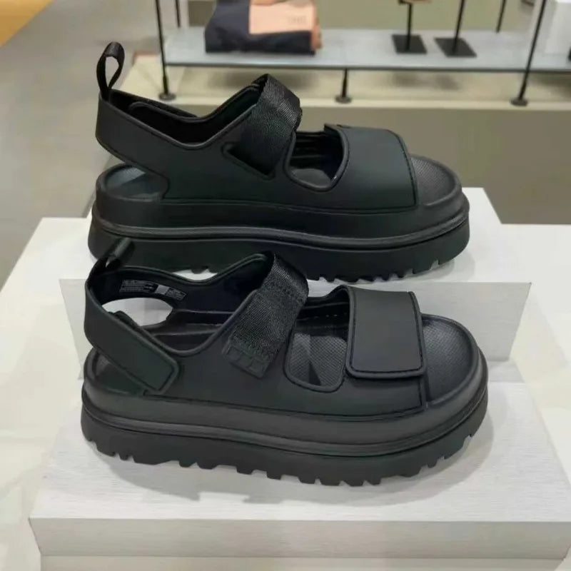 Women's Roman sandals with astronomical optical shoes, casual and comfortable thick sole height increase, summer, 2024