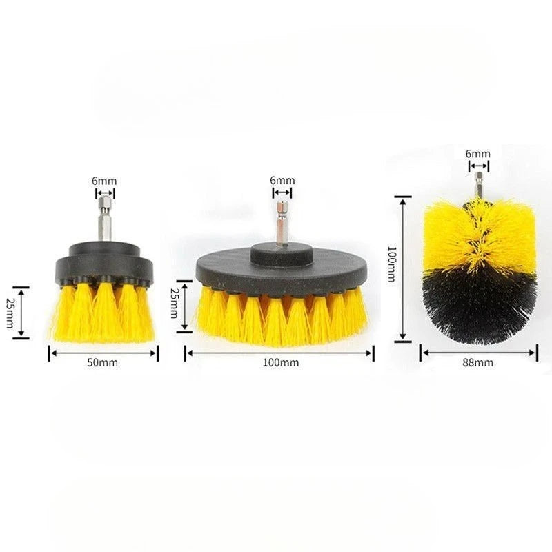 Electric Scrubber Brush Drill Brush Kit Power Drills Scrubber Brush For Carpet Glass Car Tires Nylon Brushes 2/3.5/4/5''