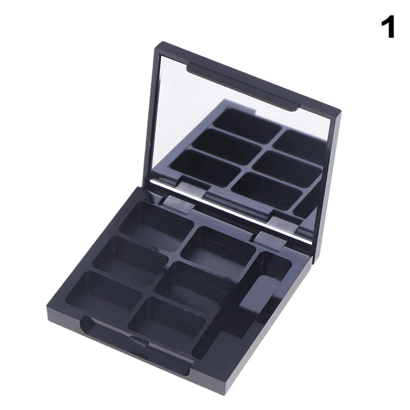 Empty Rouge Palette Eye Makeup Storage Dish With Mirror For Women Girls Makeup Beginners DIY Eye Shadow Storage Box Tools