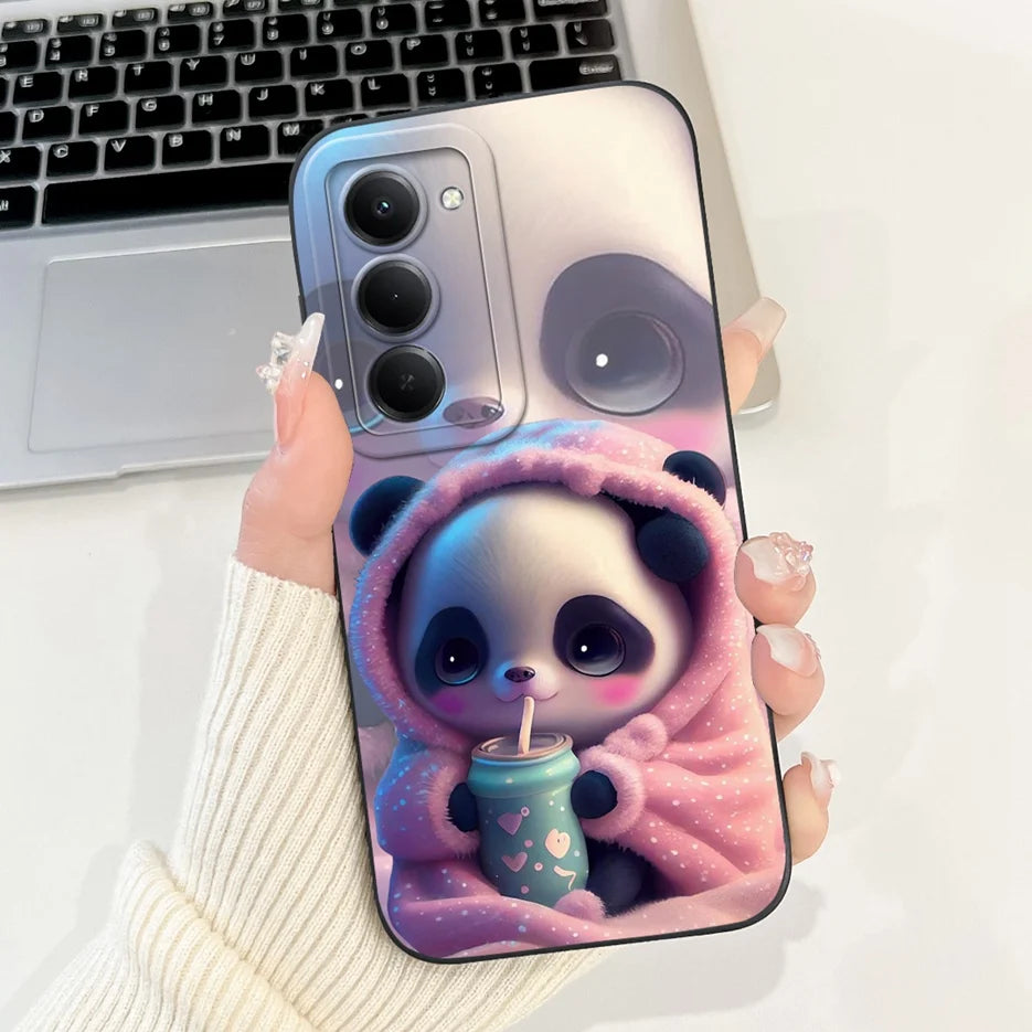 For Xiaomi Redmi 15 4G 5G Case Cute Panda Rabbit Cartoon Cover Shockproof Phone Case For Xiaomi Redmi 15 5G Redmi15 4G Soft Bags