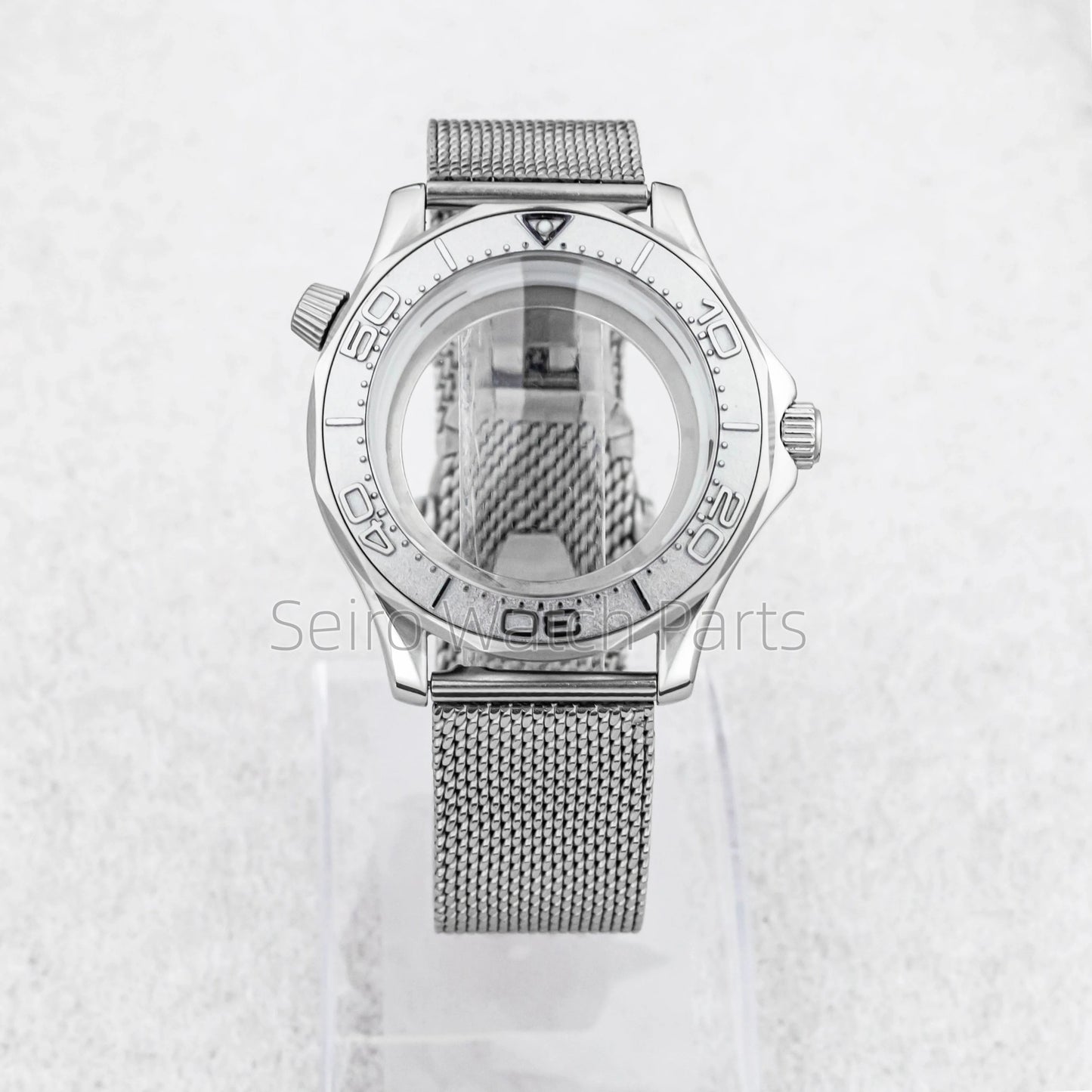 NH35 Case Dial Mesh Strap Bracelet for Seamaster 300 Watches Men Stainless Steel 10ATM Waterproof 41mm Case fit NH35/36 Movement