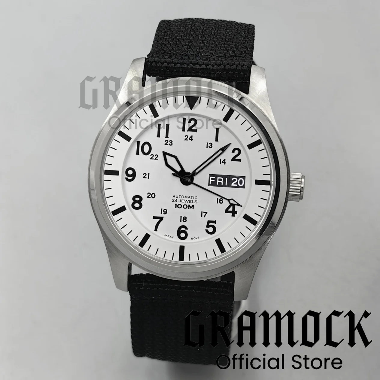 Gramock 42MM Men's Fashion NH36A Mechanical Sports Watches Black Dial Luminous Sapphire Glass Men Watch Waterproof Reloj Hombre